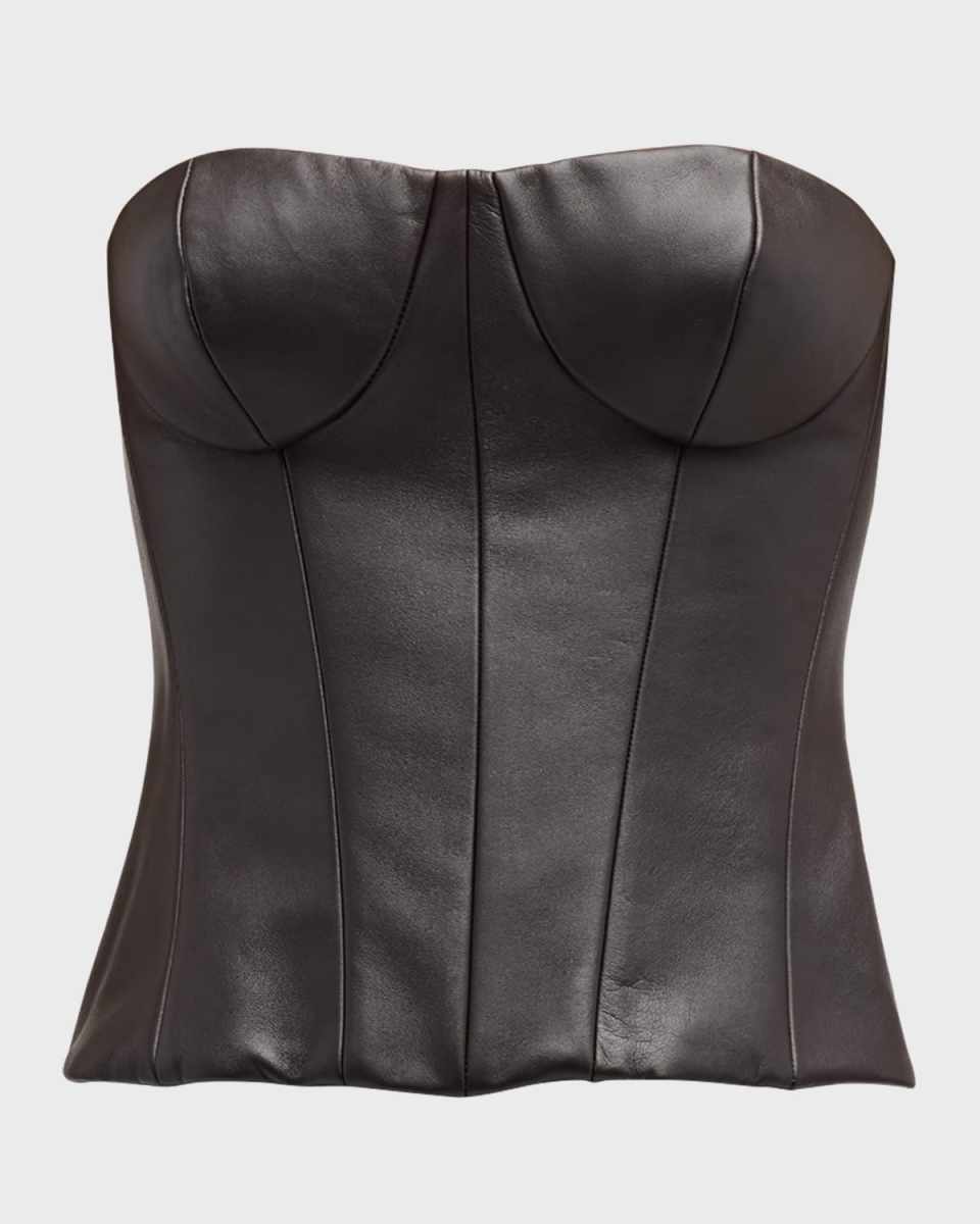 Leather Bustier Top